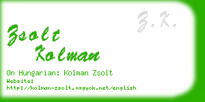 zsolt kolman business card